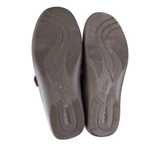 Orthofeet Chelsea Cherry Loafers Burgundy Comfort Women's 8.5 Wide Suede Leather - Picture 7 of 8